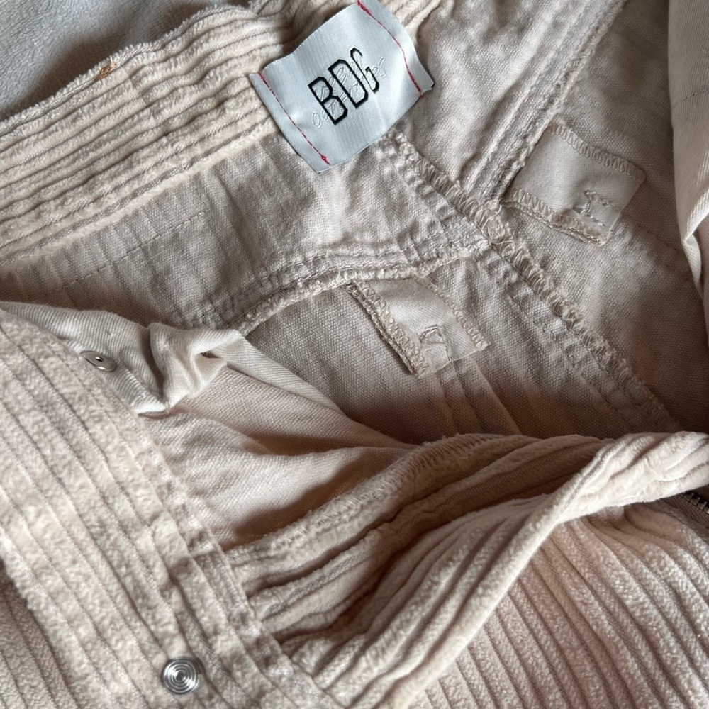 BDG Urban Outfitters UO High Waisted Baggy Beige Corduroy Pant - Picture 9 of 12